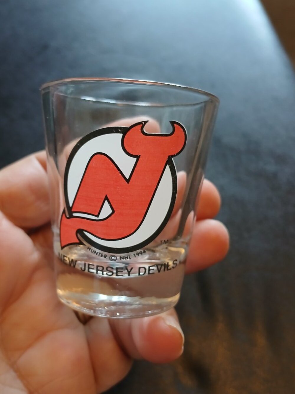 New Jersey Devils 2 oz Shot Glass Hunter MFG NHL Hockey Collectible